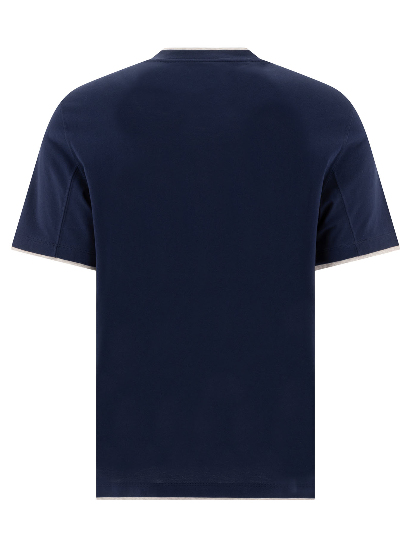 BRUNELLO CUCINELLI Blue Faux Layering t-shirt